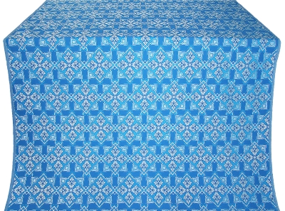 Smolensk Posad silk (rayon brocade) (blue/silver)
