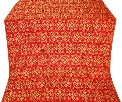 Smolensk Posad silk (rayon brocade) (red/gold)