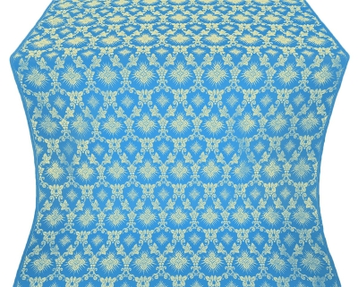 Loza silk (rayon brocade) (blue/gold)