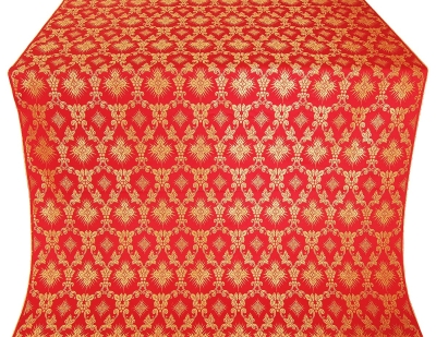 Loza silk (rayon brocade) (red/gold)