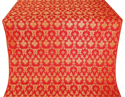Loza silk (rayon brocade) (red/gold)
