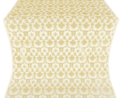 Loza silk (rayon brocade) (white/gold)