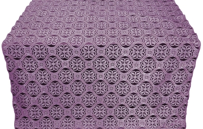 Floral Cross metallic brocade (violet/silver)