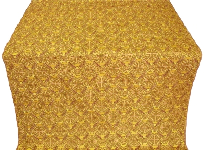 Floral Cross silk (rayon brocade) (yellow/gold)