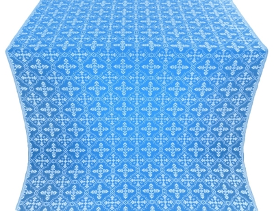 Lyubava silk (rayon brocade) (blue/silver)