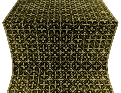 Lyubava silk (rayon brocade) (black/gold)