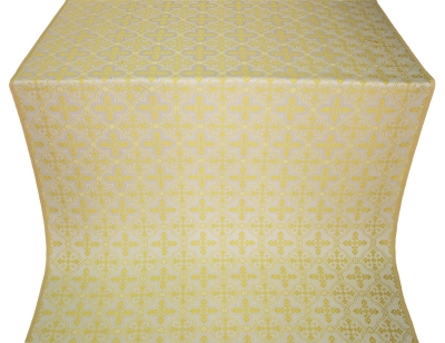 Lyubava silk (rayon brocade) (white/gold)