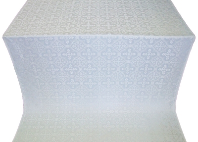 Lyubava silk (rayon brocade) (white/silver)