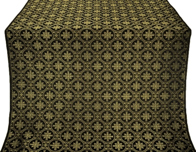 Lavra silk (rayon brocade) (black/gold)