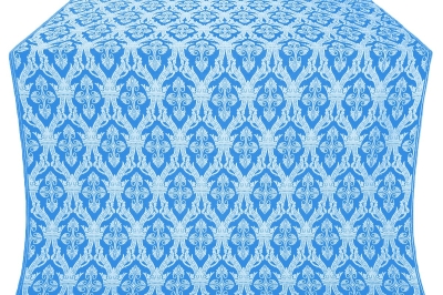 Korona silk (rayon brocade) (blue/silver)