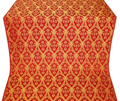 Korona silk (rayon brocade) (red/gold)