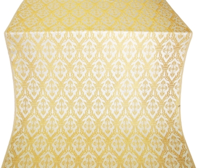 Korona silk (rayon brocade) (white/gold)