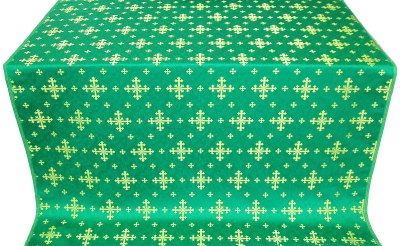 Belozersk metallic brocade (green/gold)