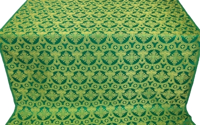 Czar's Cross silk (rayon brocade) (green/gold)