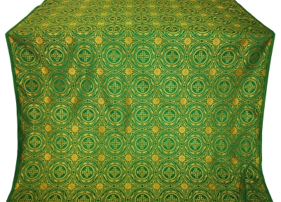 Corinth silk (rayon brocade) (green/gold)