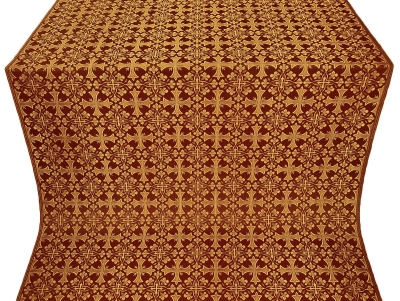 Cornflower metallic brocade (claret/gold)