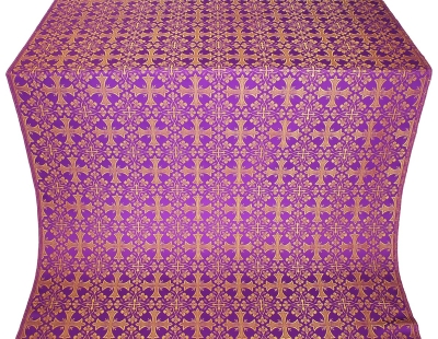 Cornflower silk (rayon brocade) (violet/gold)