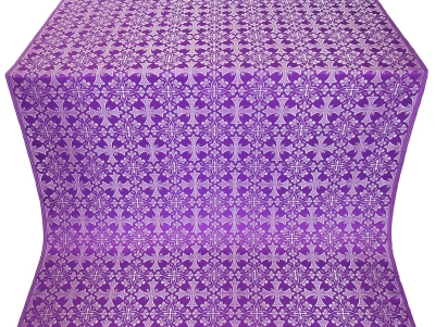 Cornflower silk (rayon brocade) (violet/silver)