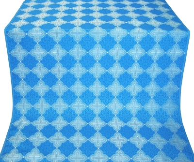 Kolomna silk (rayon brocade) (blue/silver)