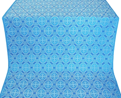 Paschal Egg silk (rayon brocade) (blue/silver)