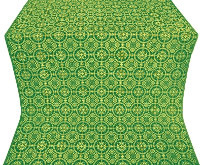 Posad silk (rayon brocade) (green/gold)