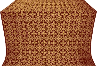 Old-Greek metallic brocade (claret/gold)