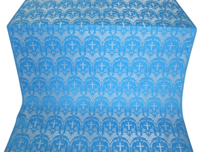 Vinograd silk (rayon brocade) (blue/silver)