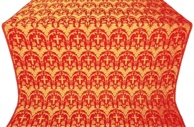 Vinograd silk (rayon brocade) (red/gold)