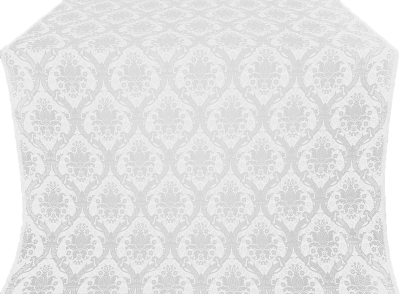 Royal Crown metallic brocade (white/silver)