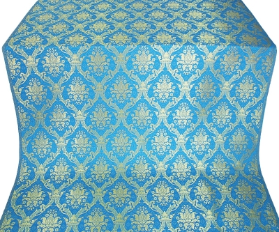 Royal Crown silk (rayon brocade) (blue/gold)