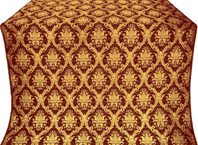 Royal Crown silk (rayon brocade) (claret/gold)