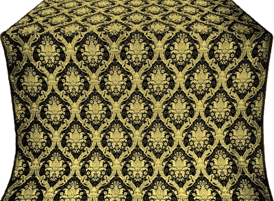 Royal Crown silk (rayon brocade) (black/gold)