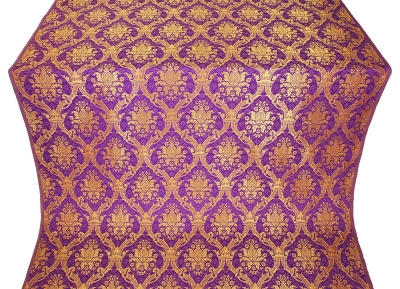 Royal Crown silk (rayon brocade) (violet/gold)