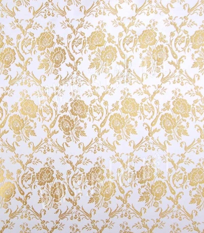 Pereslavl' silk (rayon brocade) (white/gold)