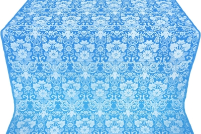 Gloksiniya metallic brocade (blue/silver)