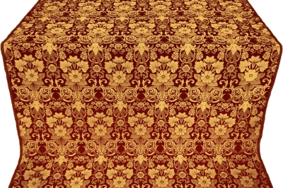 Gloksiniya metallic brocade (claret/gold)