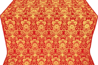 Gloksiniya metallic brocade (red/gold)