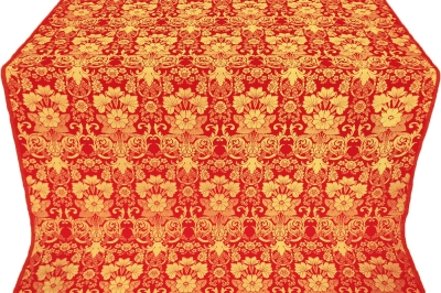 Gloksiniya metallic brocade (red/gold)