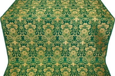 Gloksiniya silk (rayon brocade) (green/gold)