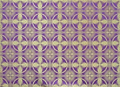 Izborsk silk (rayon brocade) (violet/gold)
