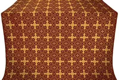 Polotsk metallic brocade (claret/gold)