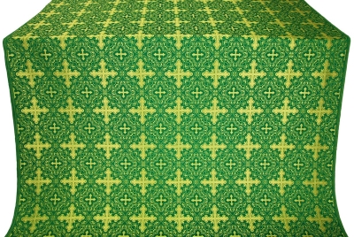 Polotsk silk (rayon brocade) (green/gold)