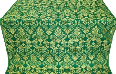 Cassowary metallic brocade (green/gold)