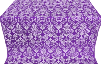 Cassowary metallic brocade (violet/silver)