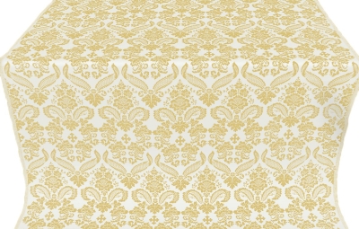 Cassowary metallic brocade (white/gold)