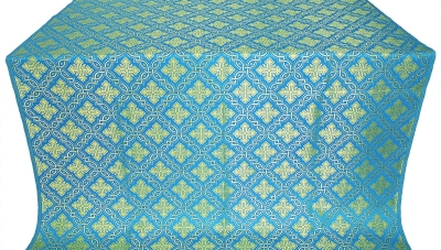Mirgorod silk (rayon brocade) (blue/gold)