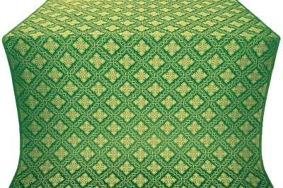 Mirgorod silk (rayon brocade) (green/gold)