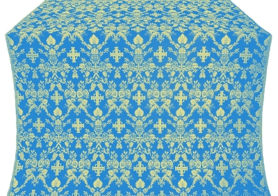 Thebroniya silk (rayon brocade) (blue/gold)