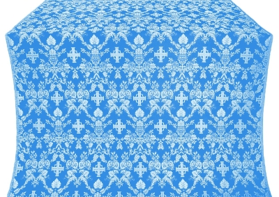 Thebroniya silk (rayon brocade) (blue/silver)