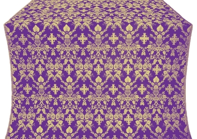 Thebroniya silk (rayon brocade) (violet/gold)